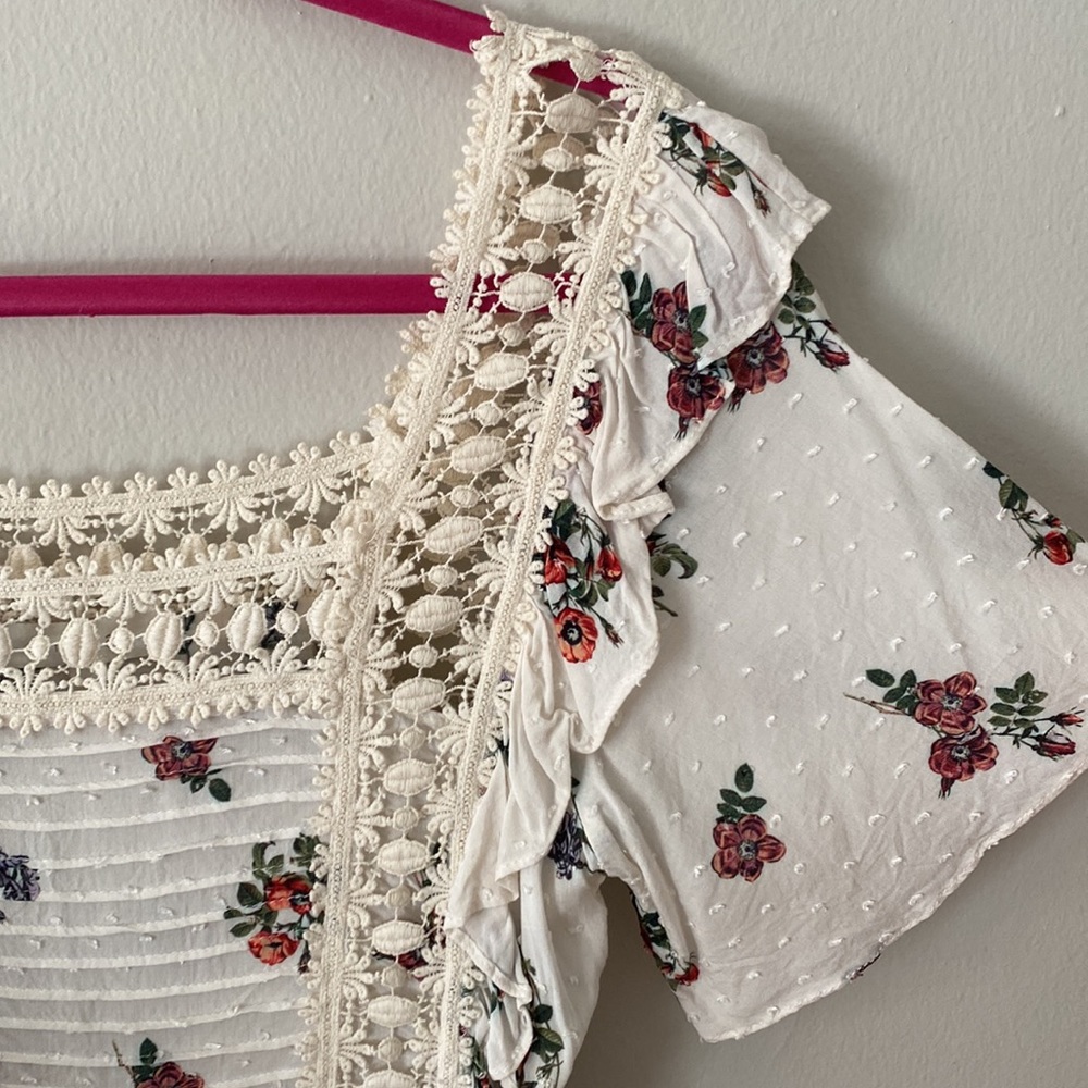 anthropologie eri + ali floral romantic top! - Picture 5 of 9